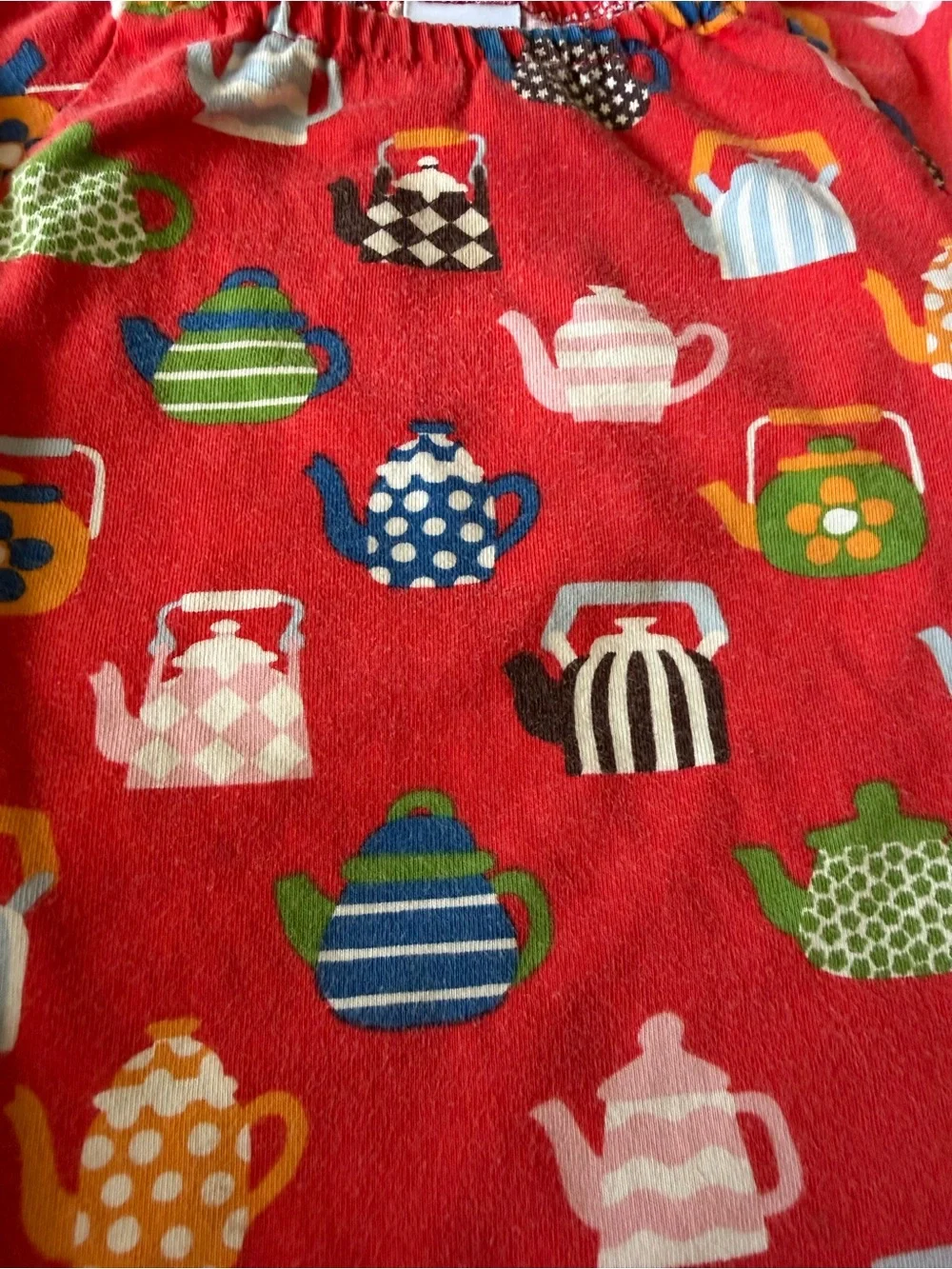 Polarn O. Pyret Teapot Red Short-Sleeve Bodysuit 6-9 months